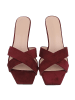 Ital-Design High-Heel Sandalette in Weinrot