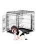 relaxdays Hundekäfig in Schwarz - (B)61,5 x (H)55 x (T)47 cm