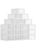 SONGMICS 18er-Set: Schuhbox Dennys in Transparent-Weiß - (B)23.1 x (H)14.3 x (T)33.3 cm