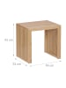 relaxdays Sitzbank in Natur - (B)45 x (H)43 x (T)33 cm
