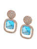 faina Women Drop Earrings in Rose Gold Turquoise