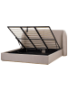 Beliani Doppelbett MONESTIER in Beige - (W) 224 x (H) 115 x (L) 220 cm