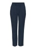 Vero Moda Legere Leinen Stoffhose Casual Schlupf Hose Ankle Pants in Blau-2