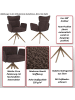 MCW 2er-Set Esszimmerstuhl N11 Bouclé 350g/m², Bordeaux, Beine Holz-Optik
