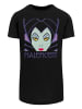 F4NT4STIC Long Cut T-Shirt Long Cut T-Shirt 'Disney Maleficent Cropped Head' in schwarz