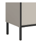 Inn.Furn Sideboard Kaschmir mit schwarz, Kommode mit 3 Vollauszug-Schubkästen 163 x 83 cm