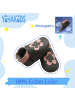 Yihakids Leder-Krabbelschuhe "Blumen" in Schwarz