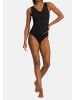 Hanro Midi Slip Cotton Seamless in Schwarz / beige
