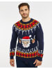 Threadbare Weihnachtspullover THB Xmas Jumper Oslo in blau-schwarz