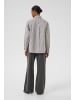 Kaffe Langarm-Hemd KAmarianne Loose fit in Grey/White Stripe