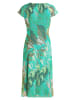 Betty Barclay Chiffonkleid figurbetont in Khaki/Blau