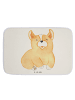 Mr. & Mrs. Panda Badezimmerteppich Corgie ohne Spruch in Weiß