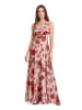 Vera Mont Abendkleid mit Plissee in Cream/Red