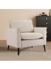 ABRIHOME Freizeitsessel in Weiß Kunstleder nordisch retro Einzelsitzer für Wohnzimmer