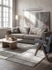 KADIMA DESIGN Teppich Niederflor Patchwork pflegeleicht Wohnzimmer Flur Esszimmer in Grau