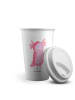 Mr. & Mrs. Panda Kaffeebecher To Go Axolotl Glücklich ohne Spruch in Weiß