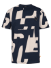 Petrol Industries T-Shirt mit Allover-Print Montaña in Blau