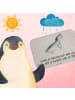 Mr. & Mrs. Panda Duschmatte Axolotl Schwimmen mit Spruch in Grau Pastell