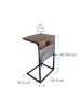 relaxdays Beistelltisch in Braun/ Schwarz - (B)40,5 x (H)45–84 x (T)30,5 cm