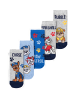 Paw Patrol 5er Pack Paw Patrol Socken Sneaker Kindersocken Söckchen in blau/grau