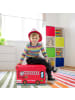 relaxdays Spielzeugkiste Feuerwehr in Rot - (B)48 x (H)32 x (T)32 cm