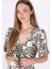 DreiMaster Damen Kleid in Weiss Schwarz