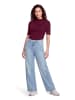CARTOON Halbarm-Shirt mit Kragen in Dark Aubergine