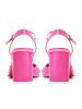CESARE GASPARI Sandalen mit Blockabsatz aus Leder in Pink