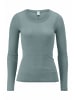 Hessnatur Hessnatur Longsleeve PURE FUNCTION aus Bio-Merinowolle mit Seide in sturmblau