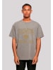 F4NT4STIC Oversize T-Shirt US National Parks Yellowstone Wyoming in Asphalt
