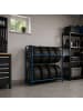 relaxdays Reifenregal in Blau - (B)106 x (H)106 x (T)46 cm