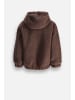 Coccodrillo Kapuzenjacke aus Fell in braun