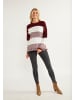 usha FESTIVAL Oversize Strick Pullover in Bordeaux Weiss