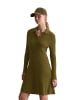 Marc O'Polo DENIM Polo-Strickkleid A-Shape in Dark Green Melange