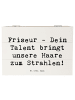 Mr. & Mrs. Panda Erinnerungskiste Spruch Friseur Talent mit Spruch in Weiß