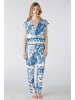 Oui Jumpsuit Slinky Touch Qualität in blue white