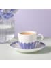 Villeroy & Boch 6er Set Espressotassen mit Untertassen Fleur Couleur in 70 ml in Bleu