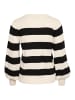 Kaffe Strickjacke KAlizza Regular fit in Black/Turtledove Bold Stripe