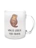 Mr. & Mrs. Panda Glasbecher Otter Muschel mit Spruch in Transparent