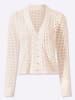 Heine Ajourstrickjacke in ecru