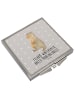 Mr. & Mrs. Panda Handtaschenspiegel quadratisch Otter Bauch mit ... in Grau Pastell