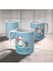 Mr. & Mrs. Panda Kindertasse Smörle Winterzeit mit Spruch in Eisblau