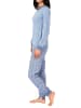 NORMANN Pflegeoverall langarm diagonalem Reißverschluss - 56119 in blau