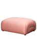 home24 home24 Polsterhocker mit Webstoff-Bezug & teilmassivem Holzgestell in Rosa in Pink