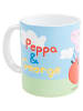 Peppa Pig Peppa Wutz Tasse Peppa & George Becher Kaffeetasse 320 ml in Mehrfarbig