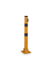 relaxdays Absperrpfosten in Gelb/ Schwarz - (B)15 x (H)65 x (T)13 cm
