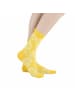 MUNADUNA 6er-Pack Lochmuster Blumen Mittellange Socken in Weiß