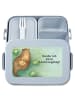Mr. & Mrs. Panda Bentobox Otter Seerose Design mit Spruch in Blau Pastell