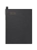 BRUNNEN Taschenkalender 713 7,2x10,2cm 1 Woche/2 Seiten Leder schwarz 2026