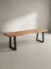 KADIMA DESIGN Esszimmerbank 140x40x45,5 cm Massivholz / Metall mit